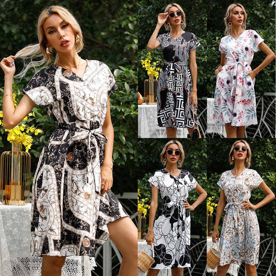 SellerSupply Print Dress Woman Fashion Elegant Office Beach Party Maxi Dresses For Women Robe Femme New Female Vestidos - Buy Product on