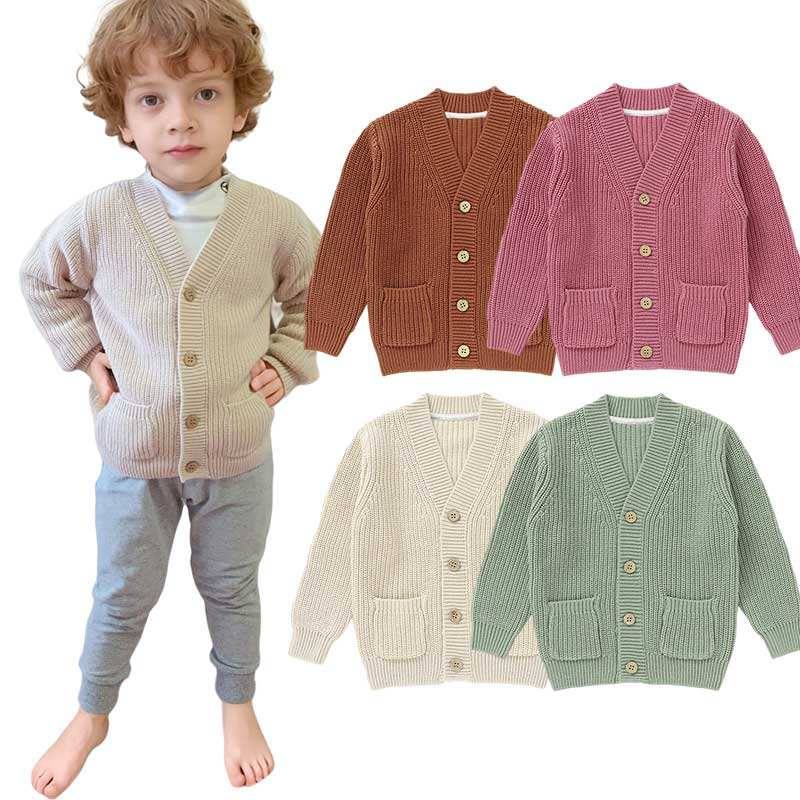SellerSupply Wholesale Baby Toddler Sweaters Fashion Baby Outfit Solid Organic Cotton Kids Boys Girls Cardigan Sweaters - Buy Product on