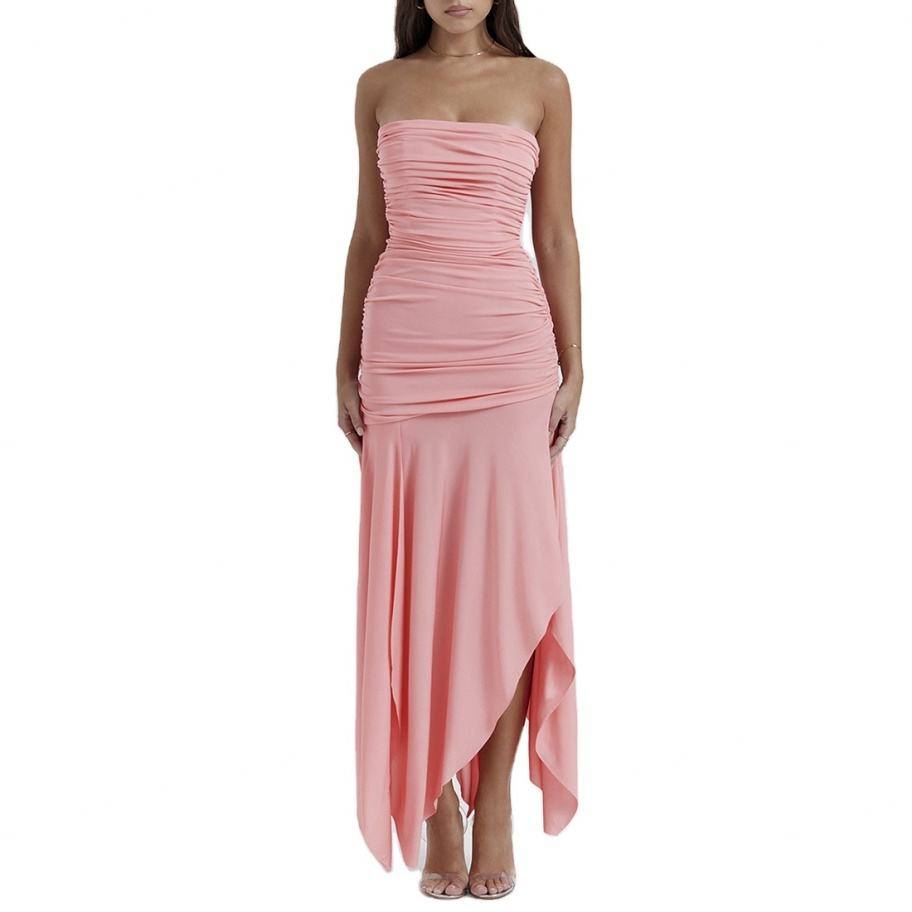 SellerSupply Apricot Gathered Asymmetric Midi Dress Eco-friendly Lace Unique Trend Avant-garde Style Fashion Custom - Buy Product on