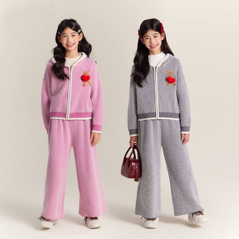 SellerSupply Casual Sweater Crochet Set Women Clothing 2 Piece Lounge Set Casual Pants,Girls' Knitted Cardigan Sweater Top Girls Loose Set - Buy Product on