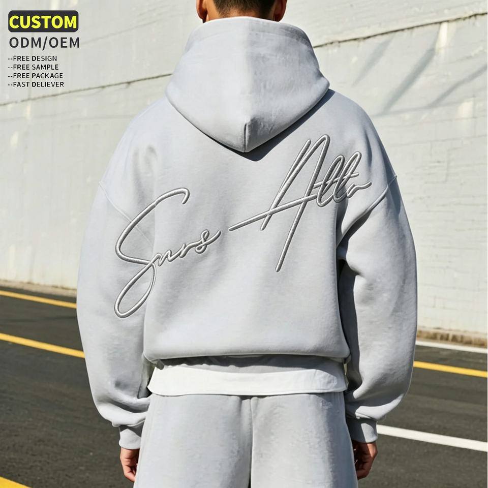 SellerSupply Premium Men's Boxy Cropped Sweatshirt Winter Streetwear Hoodie With Work Hoodies Mens Custom Embroidery Dtg Dtf Customizable - Buy Product on