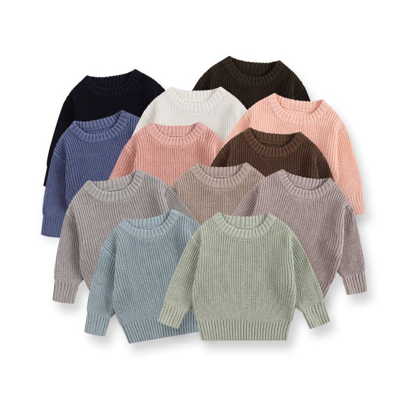 SellerSupply Winter Newborn Baby Solid Color Knitwear Kids Girls Knitted Pullover Long Sleeves Toddler Boy Sweater - Buy Product on