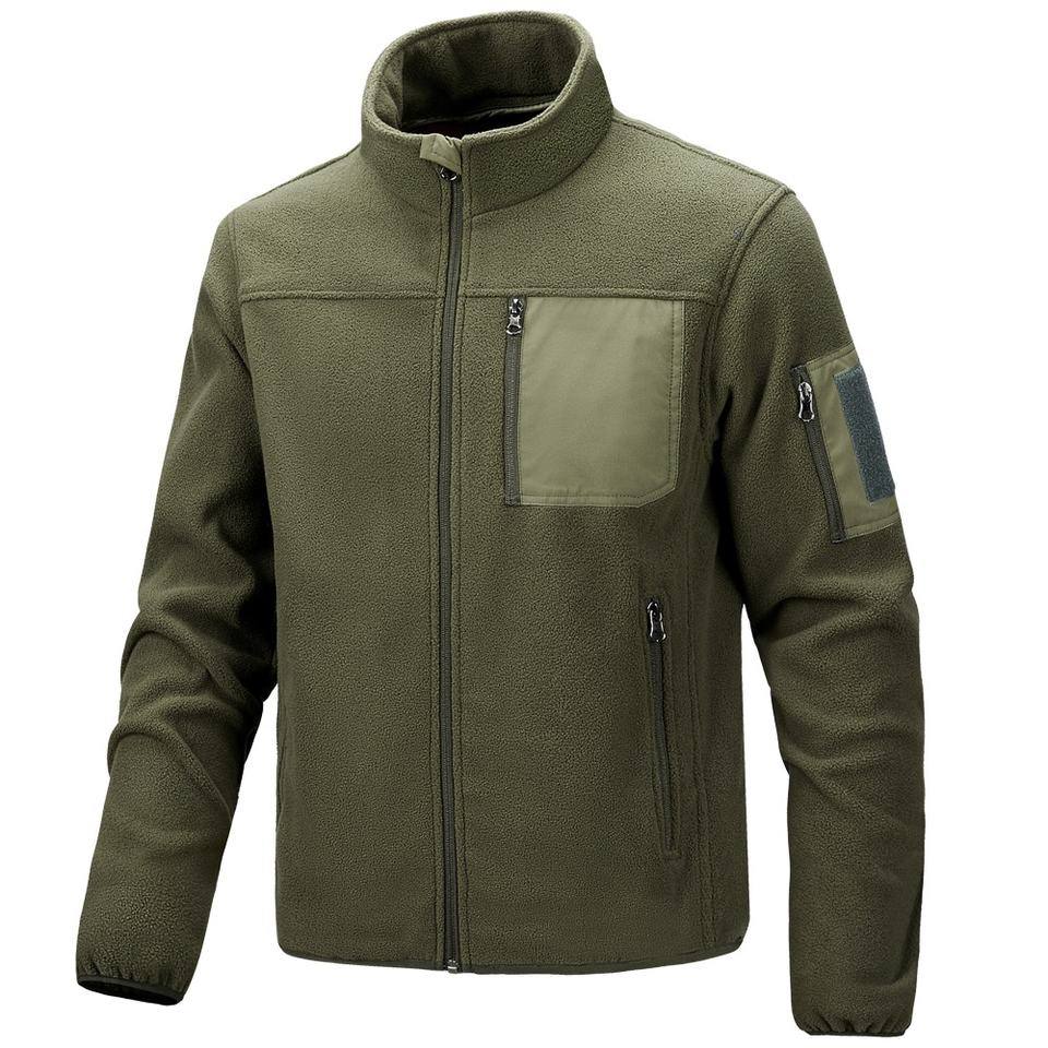 SellerSupply Ouchen Men's Slim Fit Spring Fleece Jacket Stand Collar Casual Outdoor Multi-pocket Zipper Closure Large Size Clothing - Buy Product on