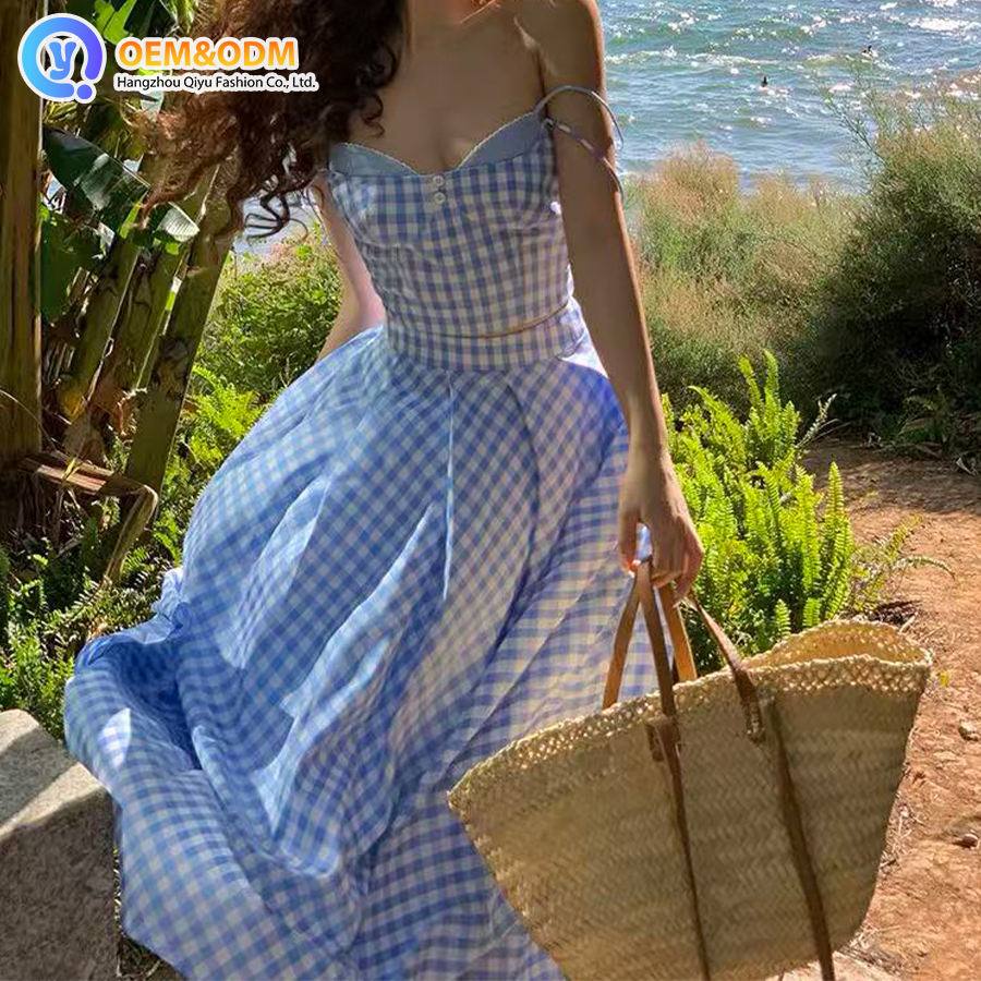 SellerSupply 2026 Qy Oem Sleeveless Striped Party Elegant Women Night Evening Ladies Girls Casual Women's Set Dresses - Buy Product on