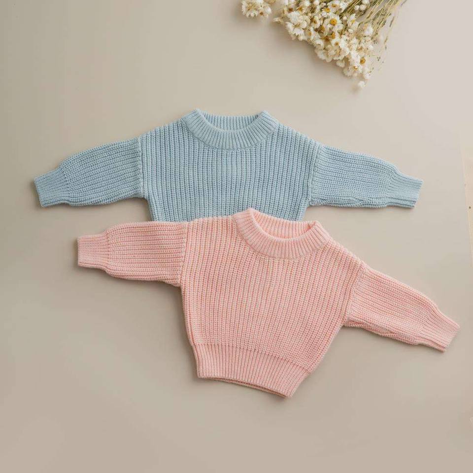SellerSupply Hot Sale 100% Cotton Classical Winter Warm Unisex Solid Newborn Baby Boy Kids Boy Girl Chunky Knit Jumper Sweater - Buy Product on