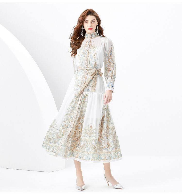 SellerSupply Wholesale Vintage Elegant Casual Dresses Long Sleeve Boho Maxi Vacation Beach Dress With Lining - Buy Product on